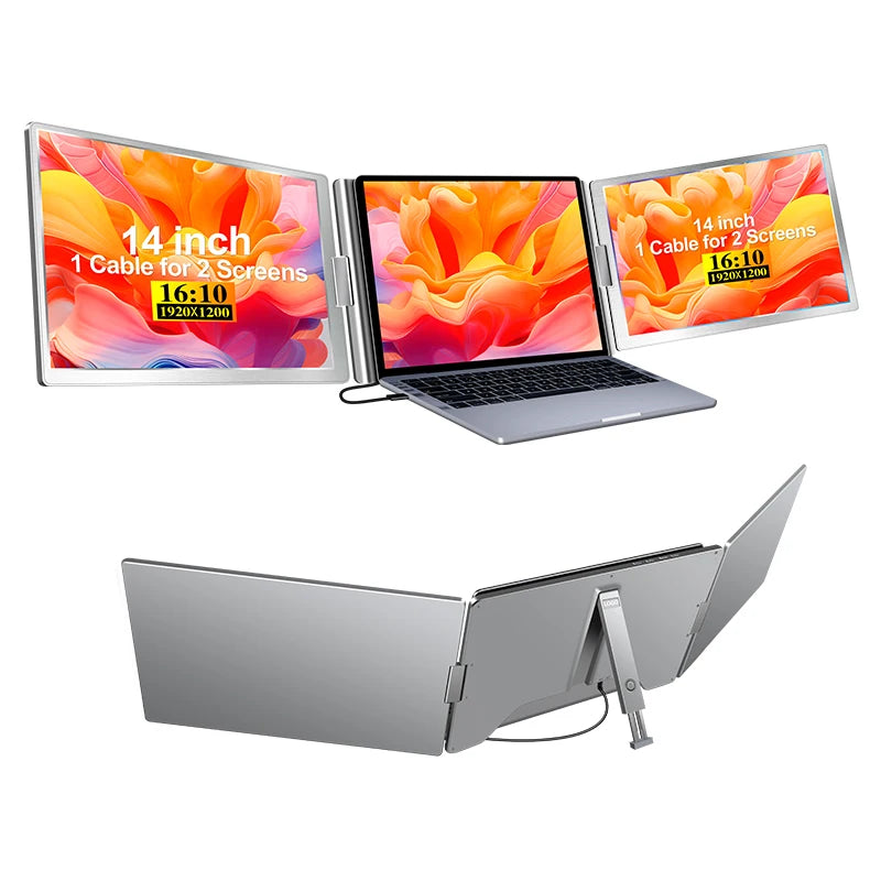 14" 2 x 1920x1200 16:10 Bakmontert