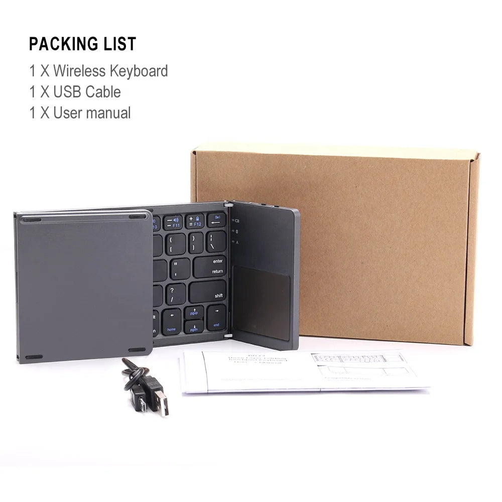 Sammenleggbart tastatur med trackpad bluetooth