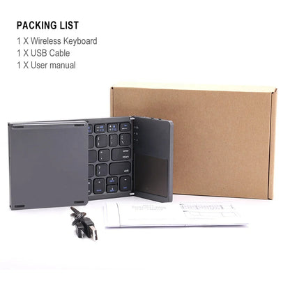Sammenleggbart tastatur med trackpad bluetooth