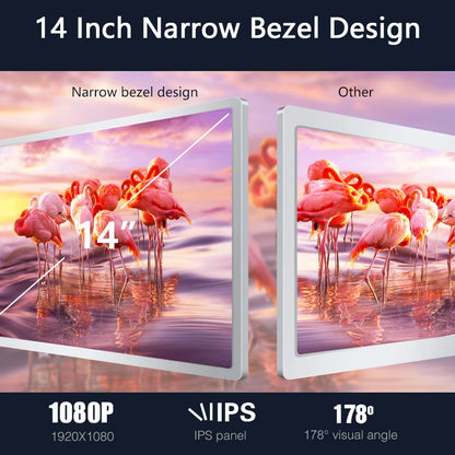 14" 2 x 1920x1080 16:9 Skjermfeste